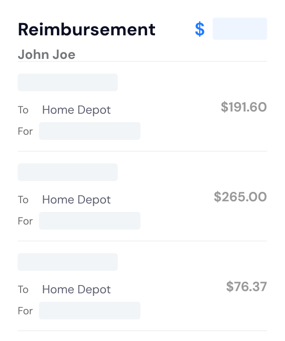 Tracking Reimbursement