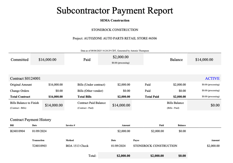 Bill Management