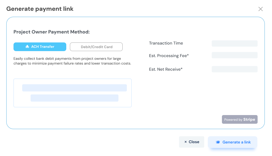 Instant ACH Payment Link