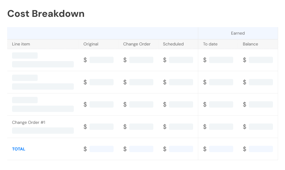 Matching Cost Breakdown