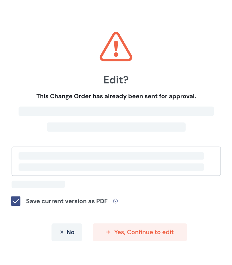 Change Order Auto-Saved Versions