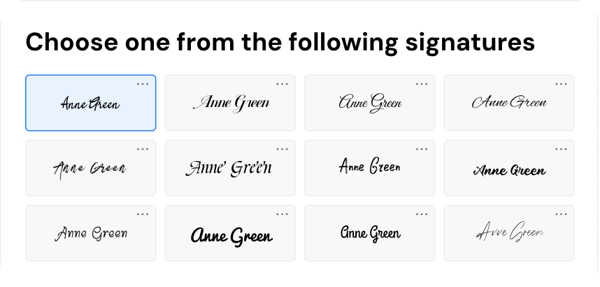 E-Signature Customized Signature