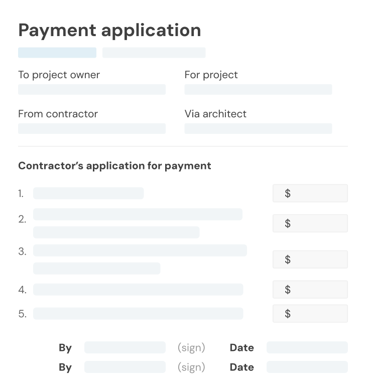 AIA G702/G703 Style Invoices