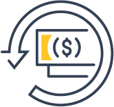 Icon representing streamlined management of reimbursements and change orders in construction accounting software.